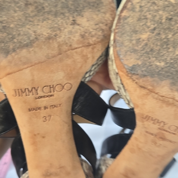 Jimmy Choo Black and Tan Heels - Picture 6 of 8